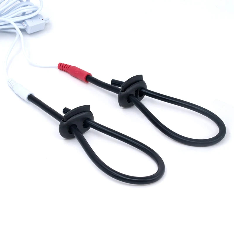 2 Types Electric Shock Penis Rings on a Member E-Stim Sex Toys Electro Shock Cock Ring Electro Penis Stimulation Sex Accessories