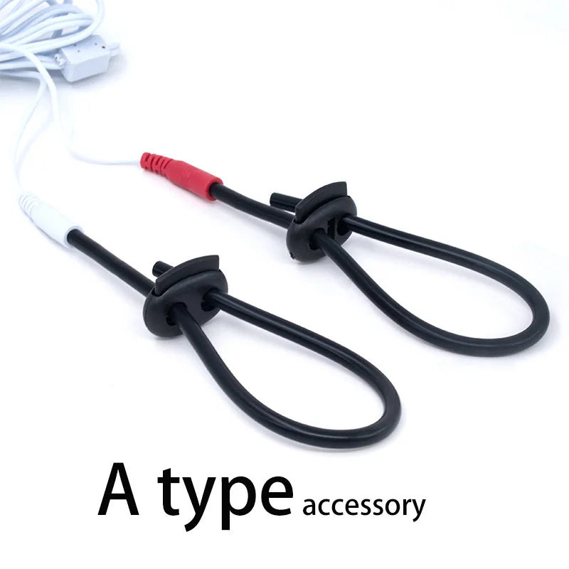 2 Types Electric Shock Penis Rings on a Member E-Stim Sex Toys Electro Shock Cock Ring Electro Penis Stimulation Sex Accessories